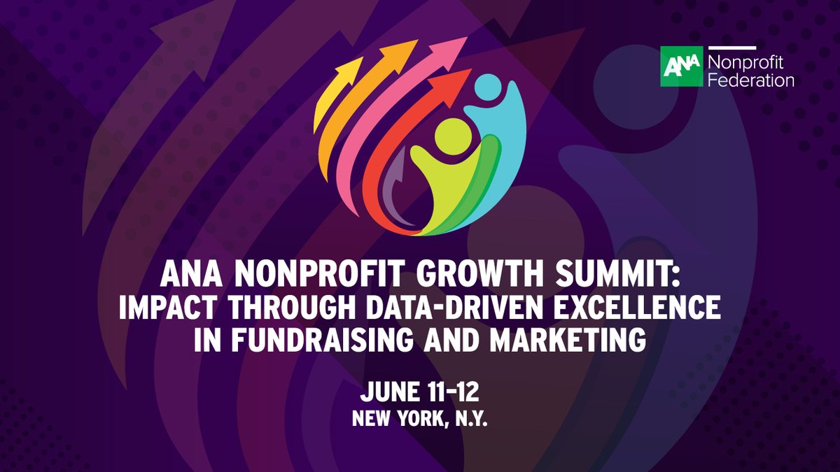 Join the ANA Nonprofit Federation June 11-12 in New York, NY for the ANA Nonprofit Growth Summit: Impact Through Data-Driven Excellence in #Fundraising and #Marketing. Nonmember registration is available for this event. Learn more and register: ana.net/membersconfere…
