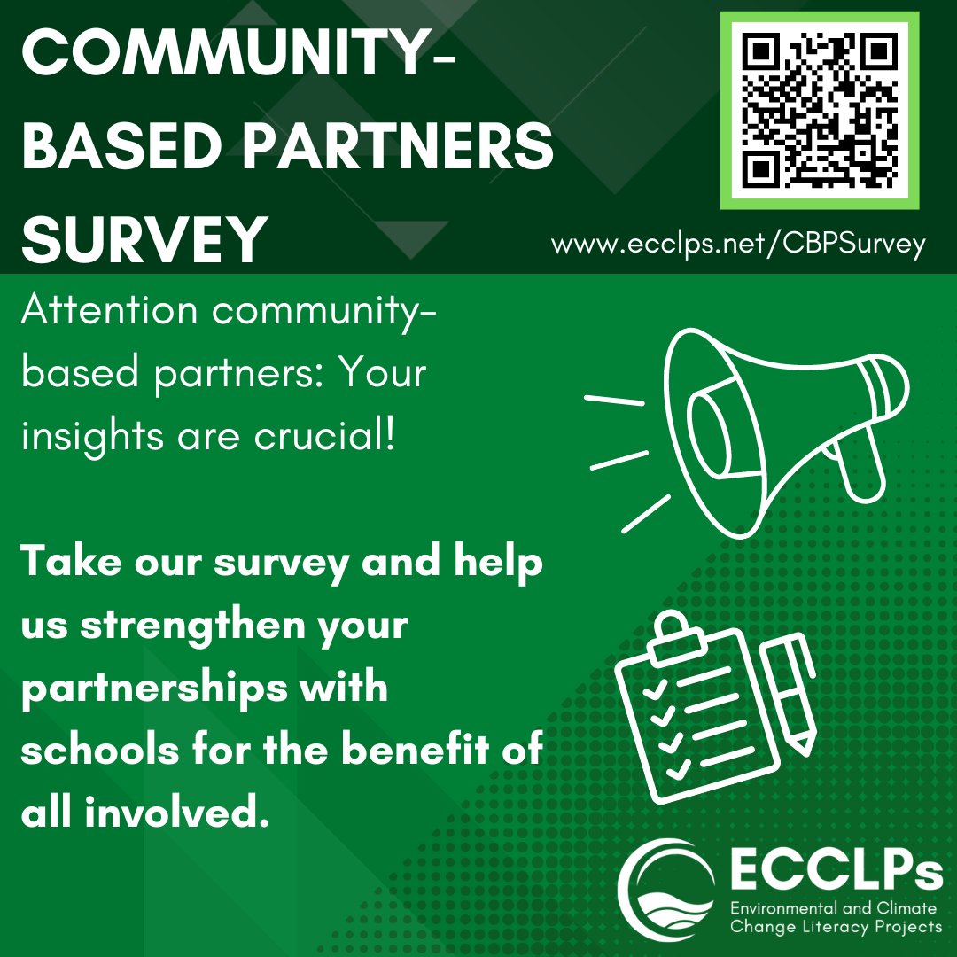 🌟 Attention all Community-Based Partners! 🌟 📢 We want to hear from you and your perspective! Help out the team by sharing your insights, experiences, and thoughts through our survey. 👉 Scan the QR code or click the link below to access the survey: bit.ly/ECCLPSCBPSURVEY