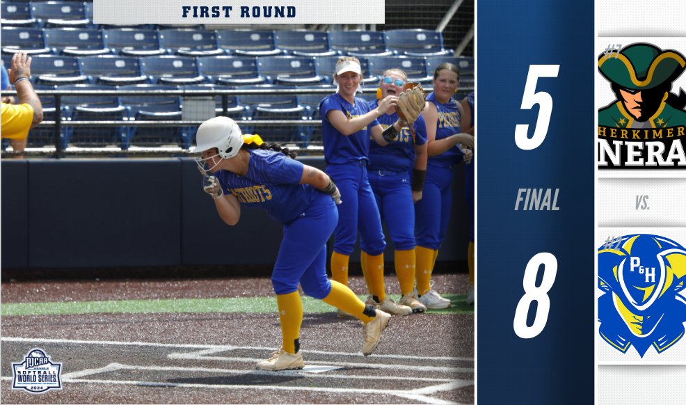 Lady Pats hold🔛

Patrick &amp; Henry hold on after a late Herkimer surge to win and advance in the 2024 #NJCAASoftball DIII World Series!

njcaa.org/championships/…