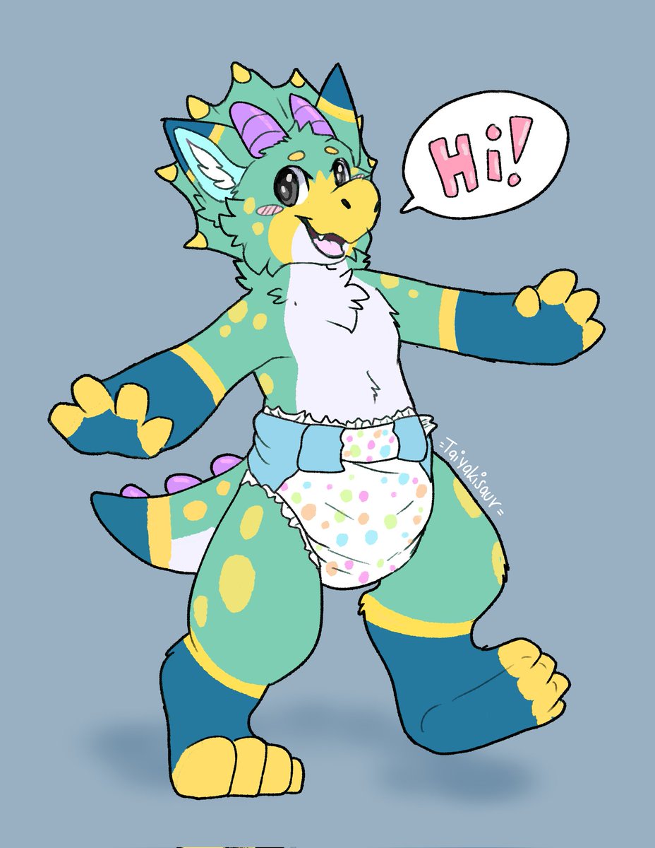 Hewoooo!! 
I'm Tai, can we be friends? 💚🦖🤗

#abdl #babyfur #agere