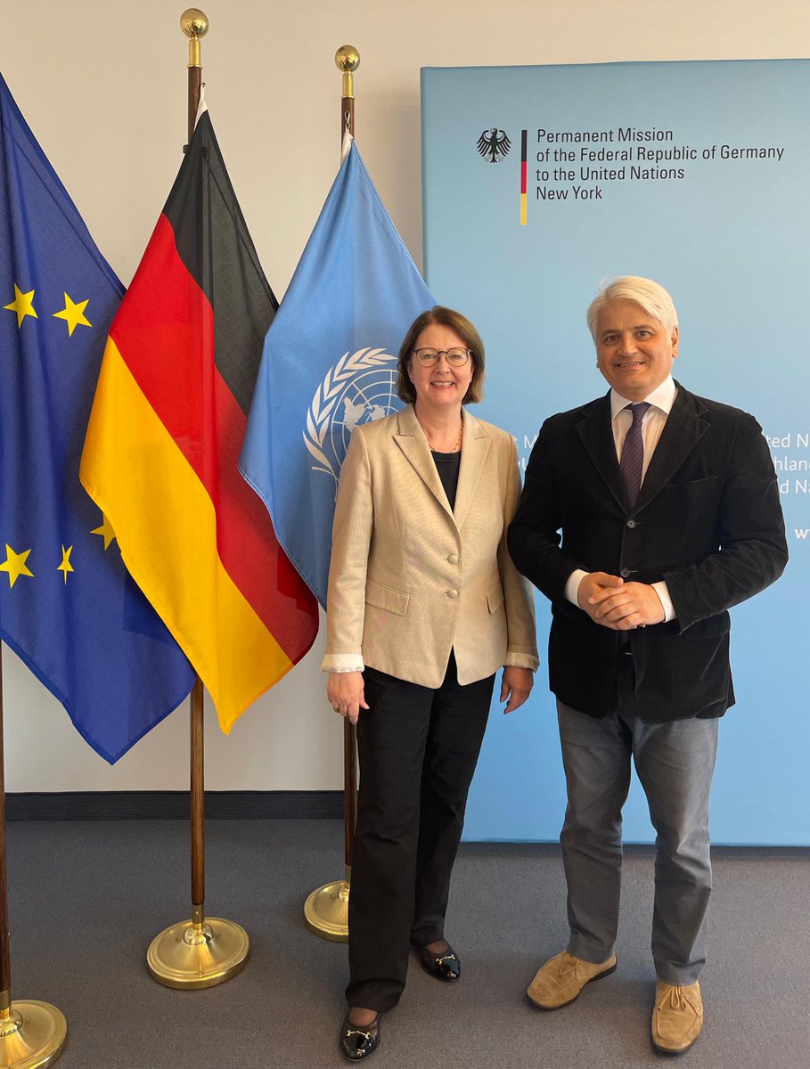 Pleasure to meet Dr. Mehmet Daimagüler, German Federal Government Commissioner for the Fight against Antigypsyism. We discussed the need for remembrance of the Holocaust of Sinti and Roma during WW2 and avenues to advance the combat against #antigypsyism globally & within the UN.