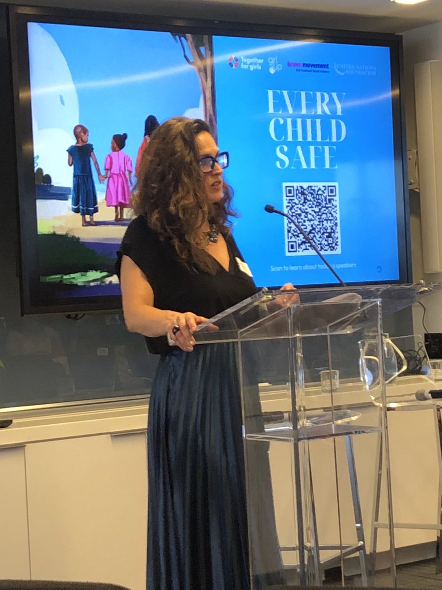 Thank you @DanielaLigiero for your leadership in ensuring Every Child is Safe. I am so honoured to walk this journey with you in the @BeBraveGlobal. A great event at the @unfoundation. #BeBrave @together4girls @TheSafecityApp