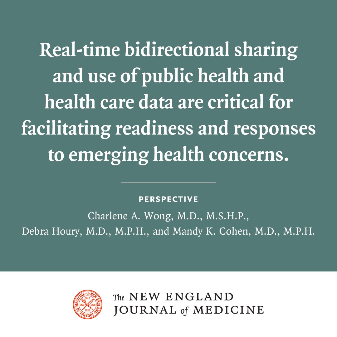 Protecting health is a team sport — yet the public health and clinical care systems meant to advance this goal have been siloed for too long. Read the full Perspective: nej.md/4cOLRPQ