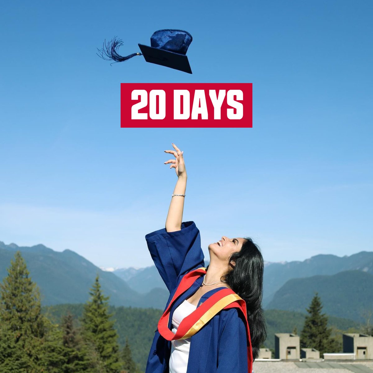 The countdown is on! There are 20 days until 2024 June Convocation! #MySFUGrad 🎓

Graduating? Visit sfu.ca/convocation to get all the details.

Thanks to @/premjpeg (Instagram) for the photos (featuring alumnus Jasmine G.)!

@SFU @SFUCentral