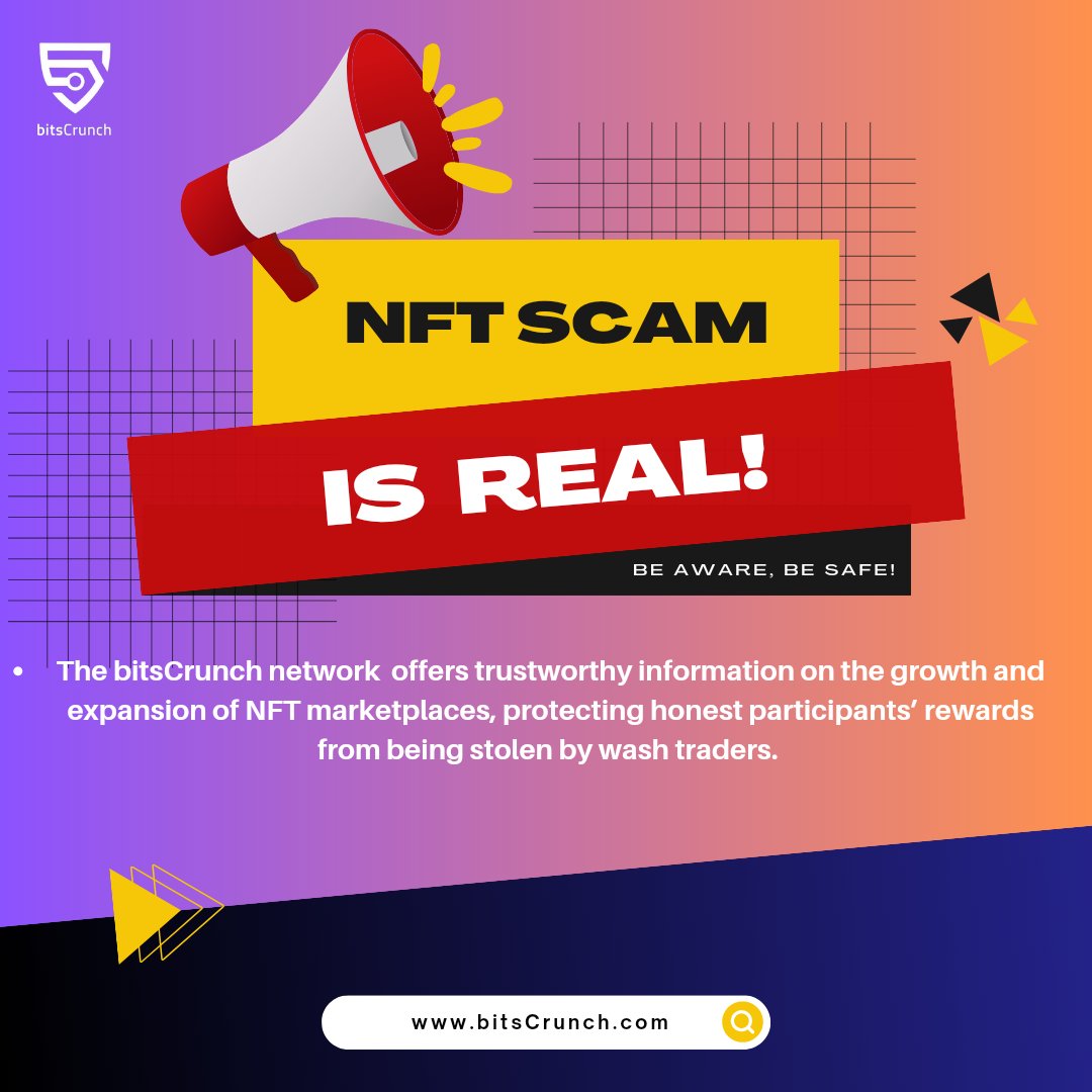 What percent of Nft projects are scams? According to OpenSea, around 80% of NFT projects are scams.

As an Nft Enthusiast you'd need the @bitsCrunch Network platform to track fraudulent activities within the Nft Ecosystem! 

Visit: bitscrunch.com