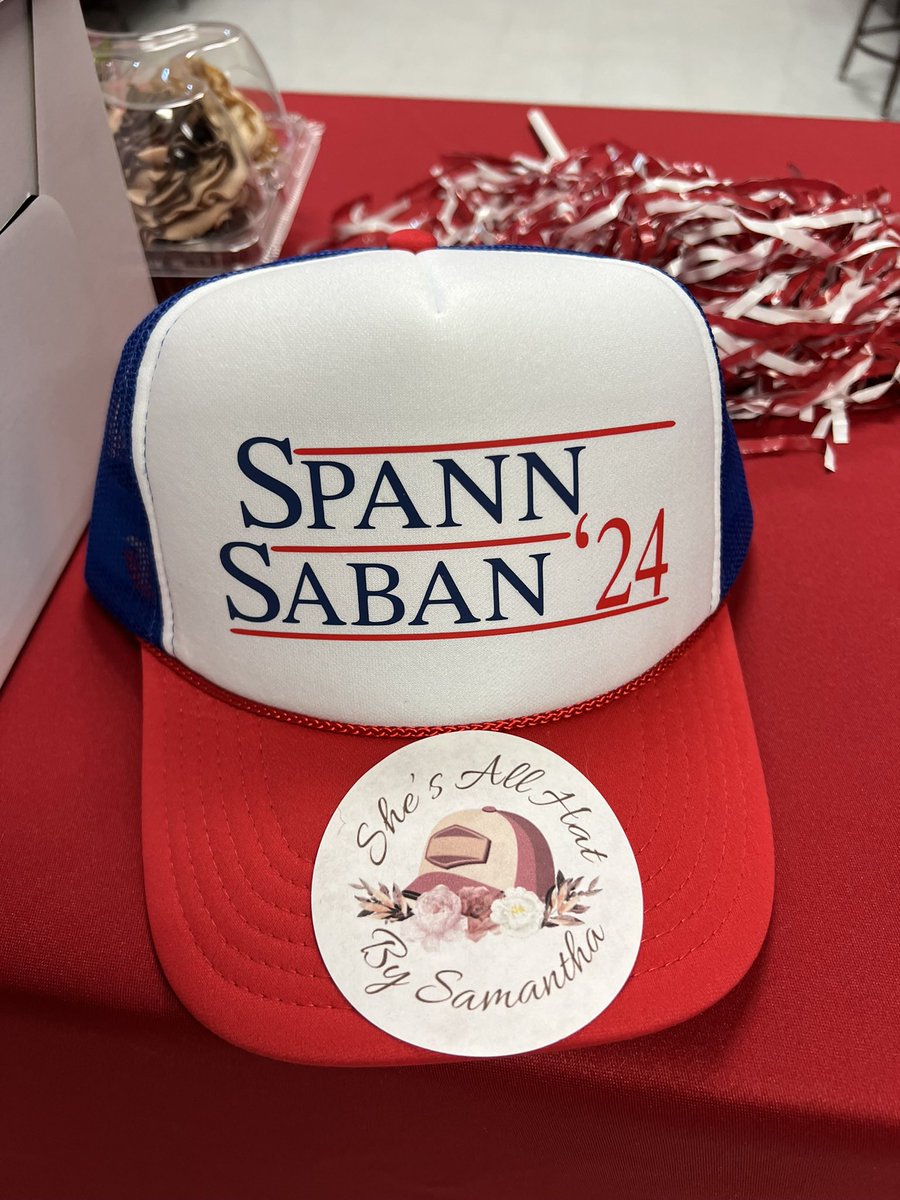 I received this hat as a gift today while I was visiting the pre-K students in the ELI program at the University of Alabama Gadsden Center. If we were on any ticket, the names would certainly need to be flipped…