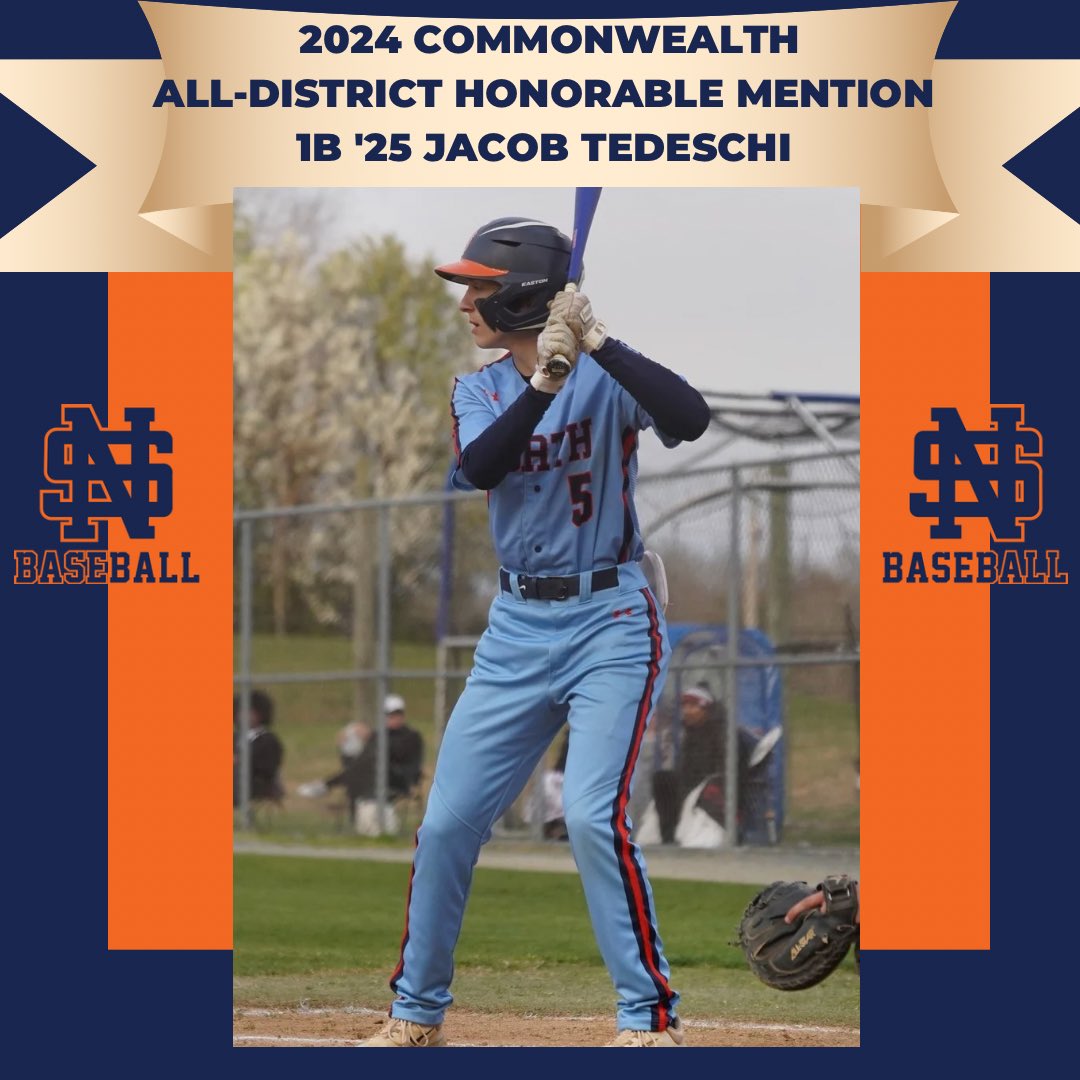 Congratulations to Jacob Tedeschi on being named All-District Honorable Mention for 1B. Great job Teddy!! #WeAreNorth <a href="/PrepBaseballVA/">Prep Baseball Virginia/DC</a>