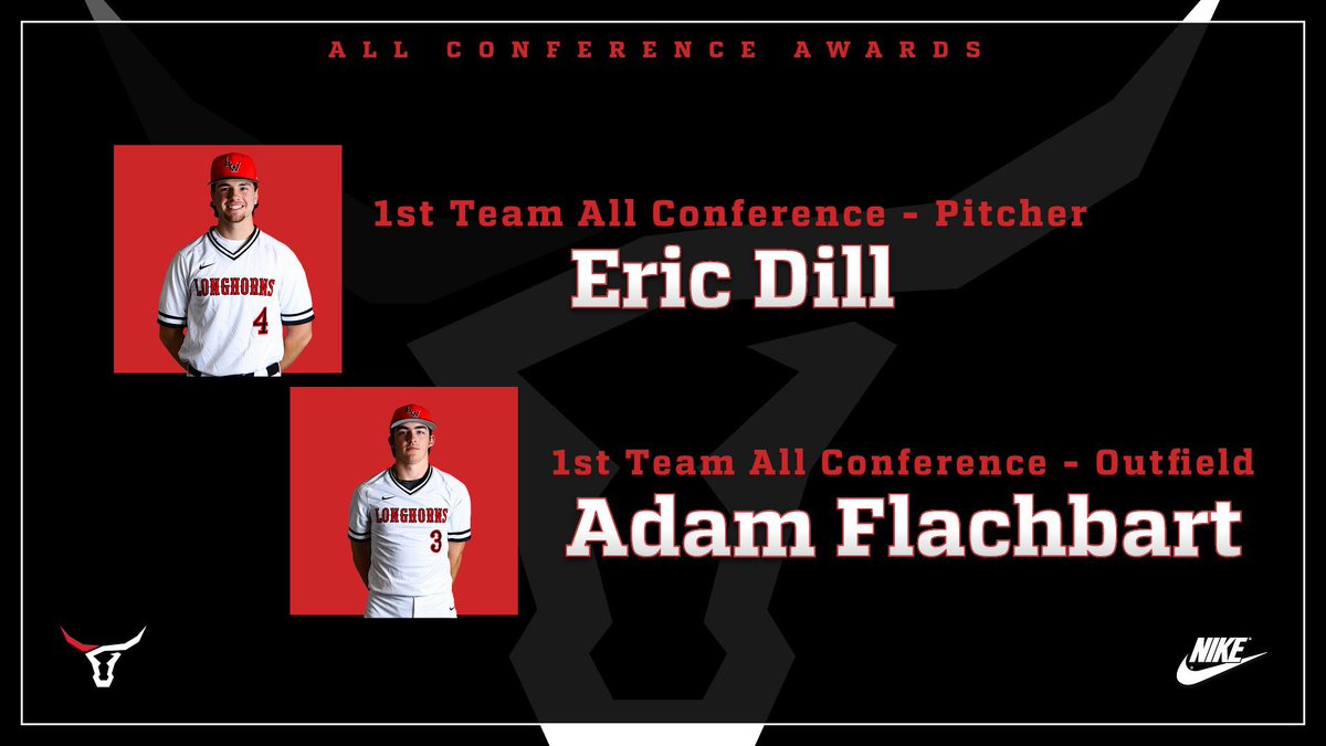 Our last two 1st Team All Conference performers are seniors <a href="/EricDill28/">Eric Dill</a> (Pitcher) and <a href="/AdamFlachbart/">Adam Flachbart</a> (Outfield), both accumulating the honor multiple times throughout their careers!