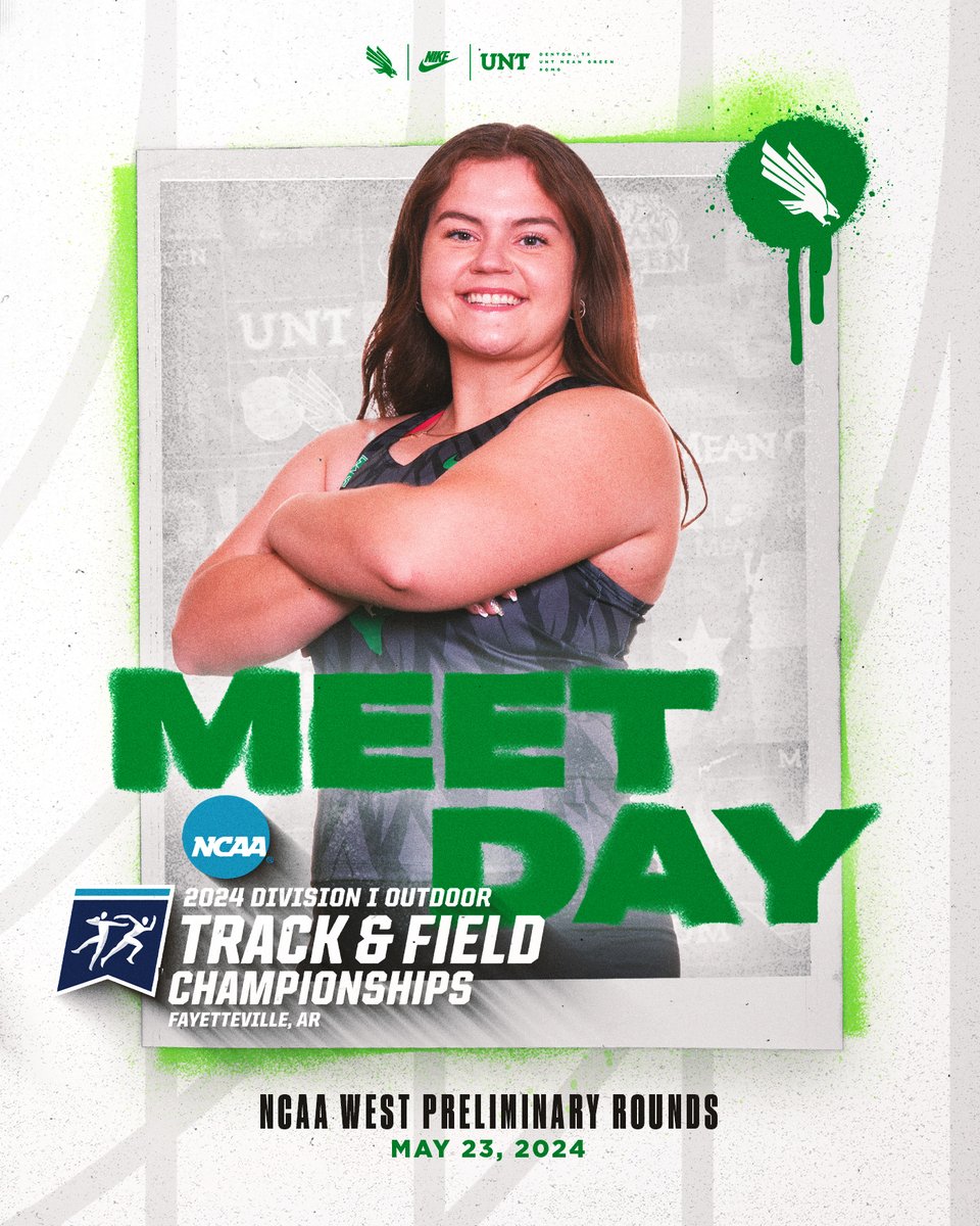 Day 2⃣ of the NCAA West Prelims will feature four of the five UNT women who qualified for the meet! 👟 NCAA West Preliminary Rounds 📍 Fayetteville, Ark. ⏰ 8:30 a.m. CT 💻 ESPN+ 📊 Results (northtex.as/4bOstku) #GMG🦅