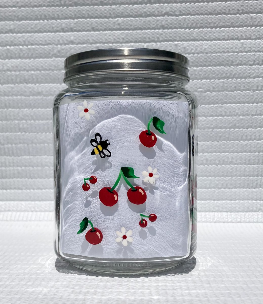 Check out these cherries etsy.com/listing/172090… #cherrydecor #canister #cherryjar #SMILEtt23 #CraftBizParty #giftsforher #etsy