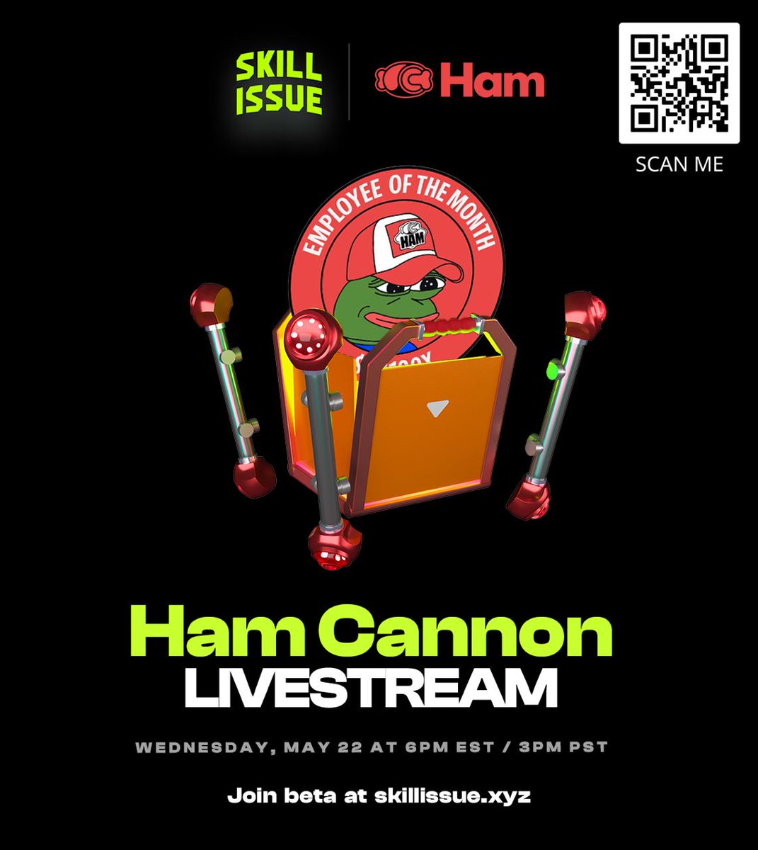🚨 Going live in 30 minutes in-app alongside <a href="/HamOnWarpcast/">HAM 🍖</a> 🚨

📦 Lootboxes filled with memecoins
💎 Collect Gems for unboxing
🍖 Ham for everyone
💰 .01 ETH per spin
✨ Vibe with friends
⁉️ Free boxes for a few lucky attendees

Invite link in comments! 👇