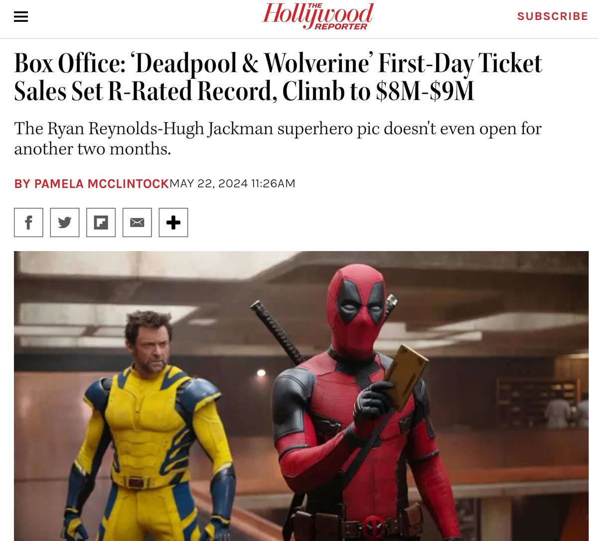Crazy Put two popular and well cast comic book characters in their proper costumes together in a movie, and people want to see it? Someone should have thought of this sooner. #DeadpoolandWolverine