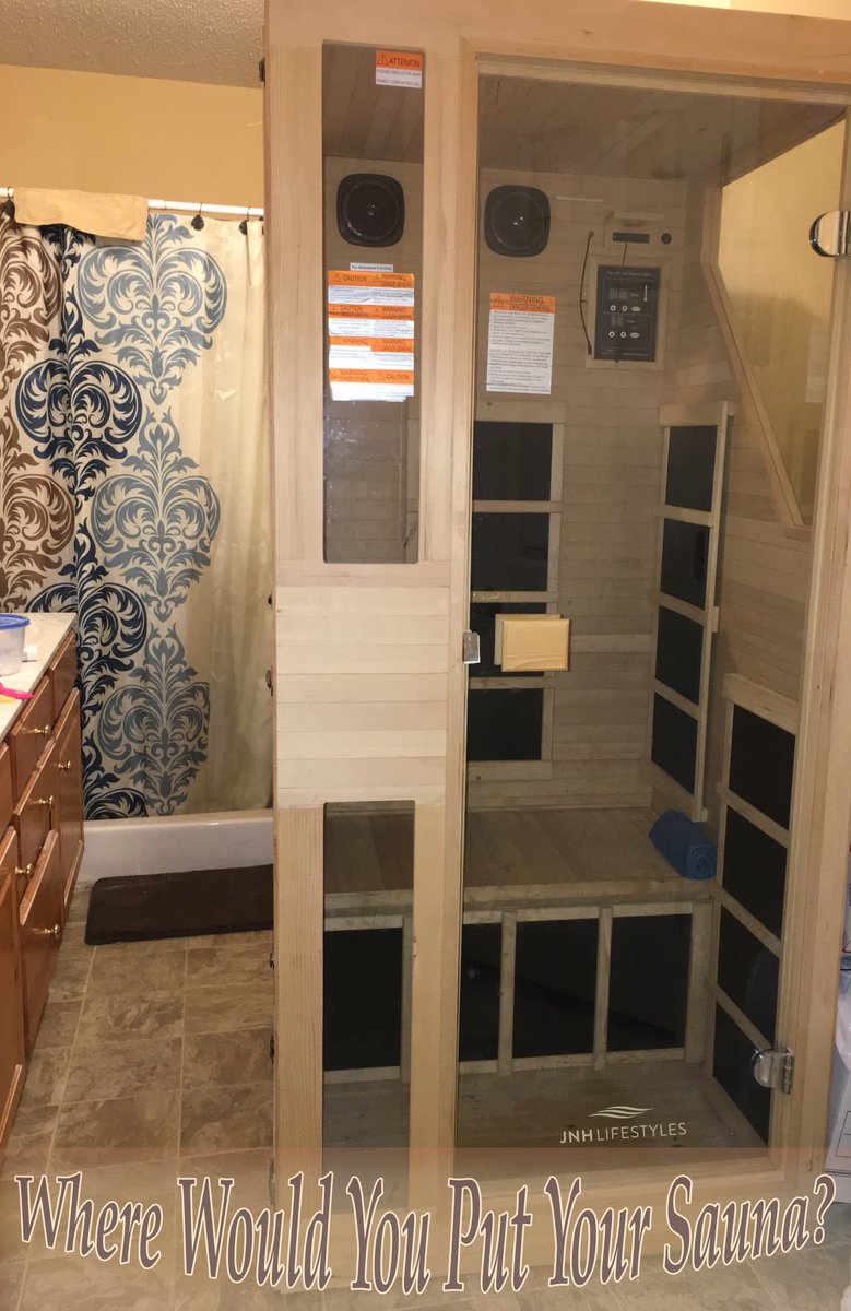 With a 3 ft square footprint, JNH's selection of 1 person #infraredsaunas fit easily in tight spaces, like a bathroom, the corner of a bedroom or home gym. Small enough to fit the snuggest spots... Invest in Yourself; Invest in Your Health #farinfraredsauna #1personsauna