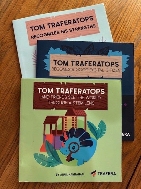 What are you reading Wednesday? 📚  Check out this great #STEM series of books by Anna Hanrahan <a href="/HanrahanLEAP/">Anna Hanrahan</a> for elementary students! Promote digital literacy and high-quality technology integration with one special blue dinosaur and education concepts. 
Check out all the