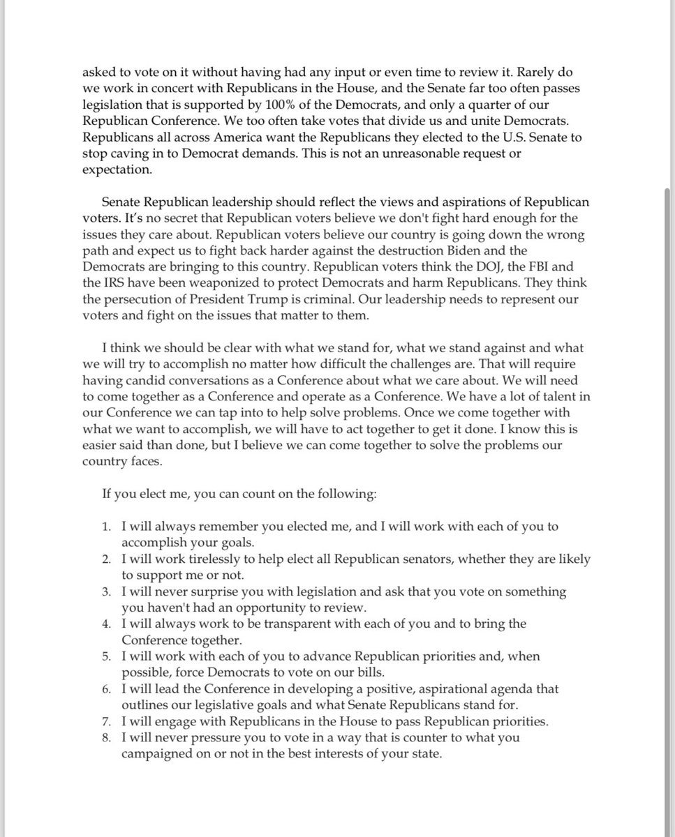 FBSaunders's tweet image. Florida’s @SenRickScott is running for Senate Republican leader — penning this letter to colleagues “I believe now is a
moment we need dramatic change.”