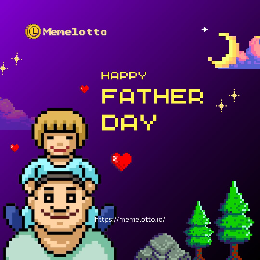 Meme_Capital_'s tweet photo. Happy Father's Day to all the amazing dads out there! 🎉 At Memelotto, we know the value of a good laugh and the love of a great dad. 

#Memelotto #HappyFathersDay #MemelottoDads #DadJokes #FamilyFun https://t.co/MLsc8Fp7Dy