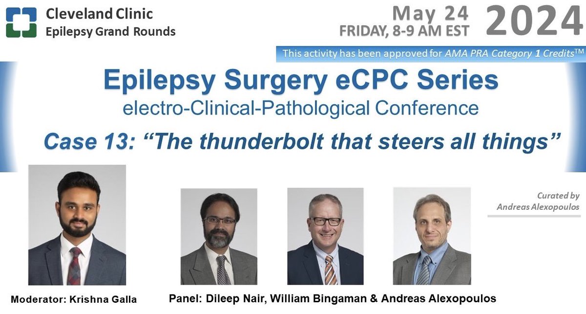 A brilliant Neuromodulation-themed eCPC coming your way this Friday! 👉cmrccf.webex.com/cmrccf/j.php?M… Webinar number: 2437 550 9176   ‼️Webinar password: epilepsy