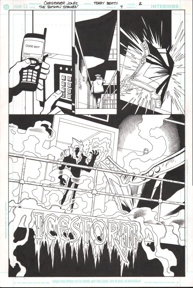 ChrisJonesArt's tweet image. #MrFreeze escapes! From #BatmanStrikes #7 pages and 2. Inks by #TerryBeatty.