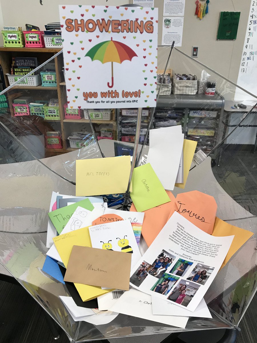 Christine Torres (@torresepic2nd) on Twitter photo Showered with love from my EPiC family ❤️🥰 Can’t wait to read all my cards! <a href="/EpicElementary/">EPiC Elementary</a> Showered with love from my EPiC family ❤️🥰 Can’t wait to read all my cards! <a href="/EpicElementary/">EPiC Elementary</a>