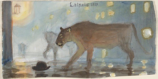 went to the Morgan Library on a whim and now I’m emotional over this escaped lioness in 1913 Leipzig