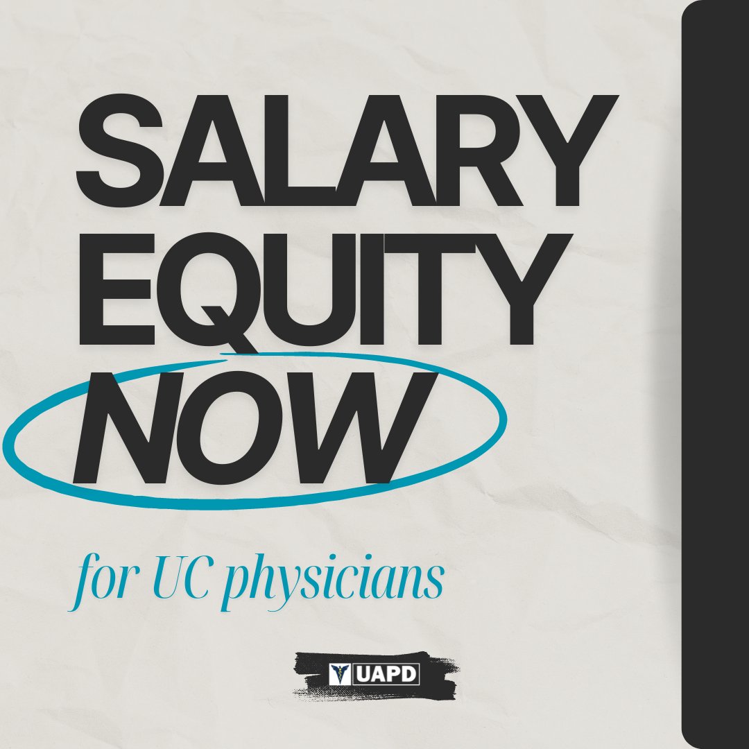 Our physicians at UC Student Health Services recently submitted a petition in favor of salary equity across ALL UC campuses ✊ View the petition here: bit.ly/4dOEPLv #1u #solidarity #equity #pay #payequity #fairpay #UAPDtakesaction #ucsystem #universityofcalifornia