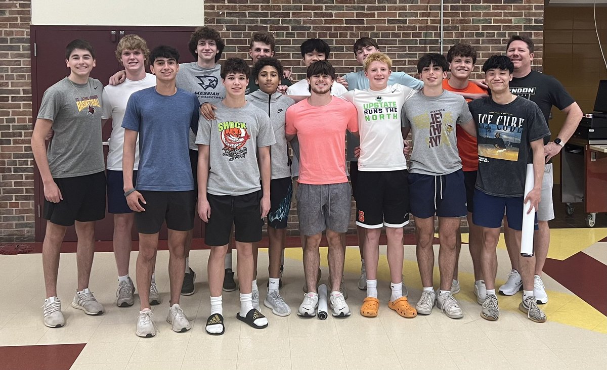 Congratulations to Michael Bischoping &amp; Ben Mai, today we celebrated their commitment to further their Academic and Athletic careers! Messiah University and SJFU are getting good ones!!! <a href="/PCSDAthletics/">Pittsford Athletics</a> <a href="/PrimetimeBall_/">Primetime585⭕️</a> <a href="/PickinSplinters/">Paul Gotham</a> <a href="/InspireJmac/">Jmac inspire mcelwain</a>
