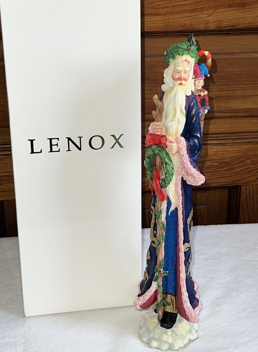 Lenox Pencil Santa 1997 The Wreath Bearer Old World Figurine 12.75” Tall w/Box ebay.com/itm/2964494834…… #eBay via @eBay #lenox #collectible #santa #OldWorldSanta #Christmas #Holiday #ChristsmasDecor #figurines #Vintage #1990s #collector #wreath