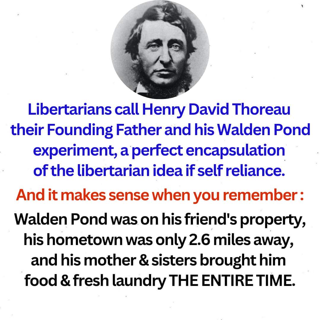 Thing I learned today: hehe

#Libertarians #HenryDavidThoreau #WaldenPond #selfreliance