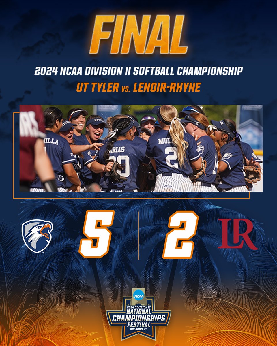 GOING TO THE SHIP!!! 🏆🤩 @uttylerpatriots advance to the #D2SB Championship series after their 5-2 victory over Lenoir-Rhyne! 🥎 #D2Festival