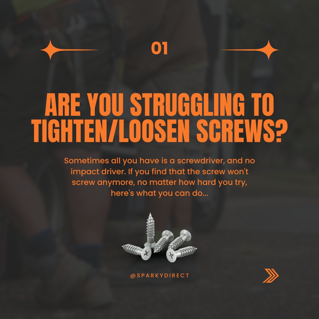 Sparkydirect's tweet image. This must-try hack could be the answer to your everyday screwdriver struggles. Did you already know this hack? - let us know in the comment section! 👌✨
.
.
.
#sparkydirect #Tools #electricalwholesale #tool #hack #lifehack #tip #trick #screw #screwdriver #driver