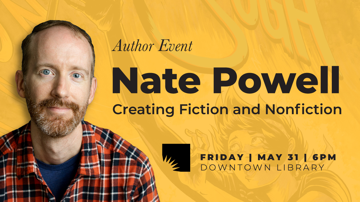 Join graphic novelist @Nate_Powell_Art for a discussion on his new books, FALL THROUGH and LIES MY TEACHER TOLD ME. In this talk, Nate will highlight different creative approaches to fiction and nonfiction. Friday, May 31 at 6 pm at the Downtown Library. aadl.org/node/625681