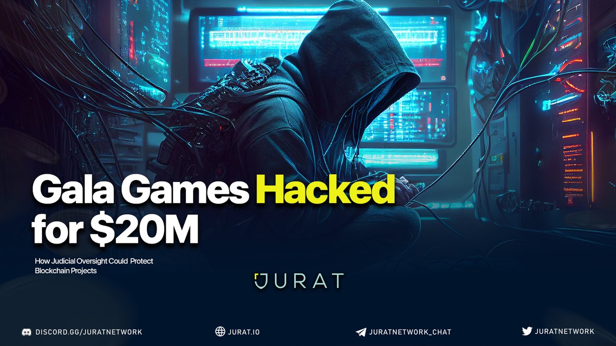 🧵 On May 20, Gala Games fell victim to an attack that resulted in the minting of 5 billion GALA tokens worth $206M. 

Here’s a breakdown of what transpired and how tech like Jurat could future-proof such platforms 👇