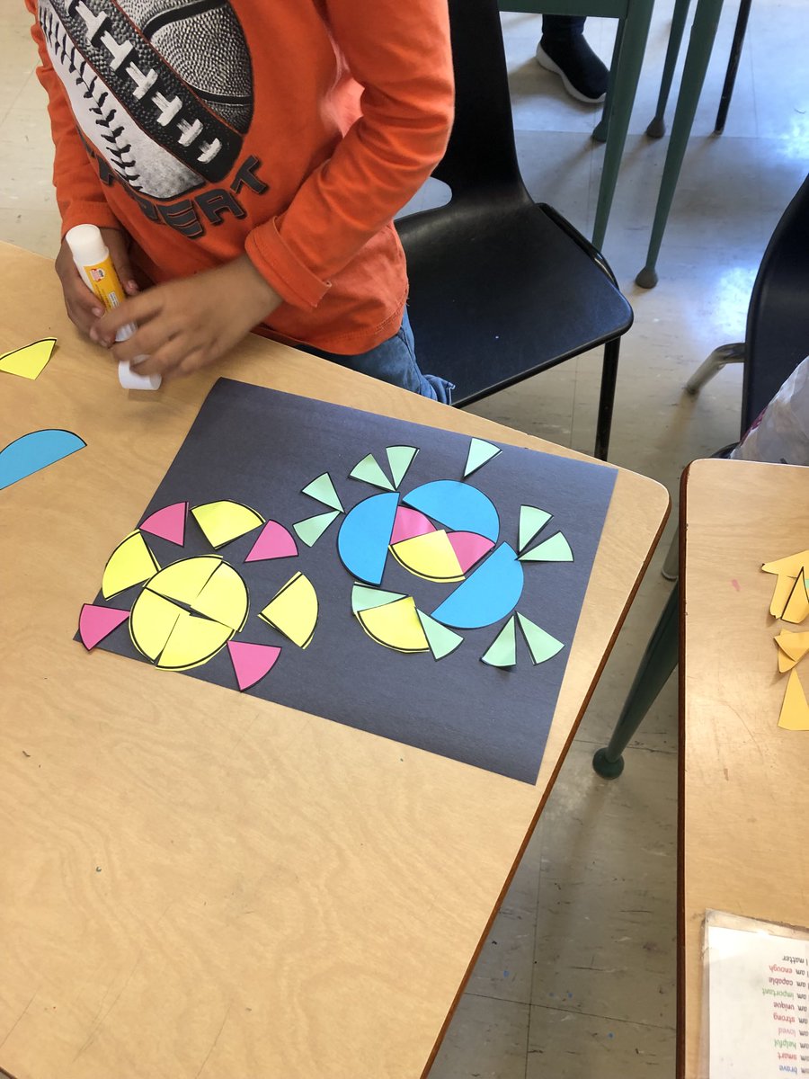 The grade 1/2s ⁦<a href="/TDSB_JGWorkman/">J. G. Workman P.S.</a>⁩ have been learning about “fair shares” and fractions and today we used fractions in our art. #Numeracy #Art ⁦<a href="/EmmanuelP_1/">Emmanuel Peter</a>⁩ ⁦<a href="/LC3_TDSB/">TDSB LC3</a>⁩