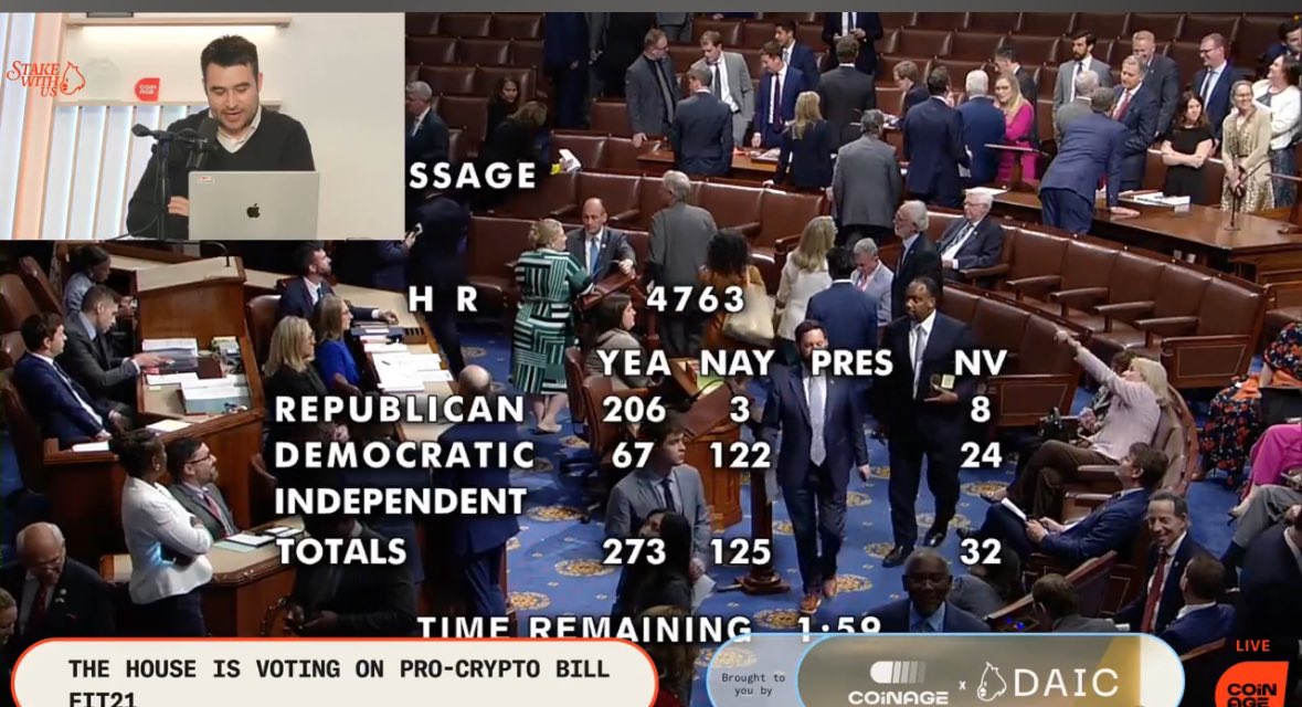Ok, NOW the FIT21 bill has passed. 

LOTS more dems approved this than originally thought. It goes to show you that if the people speak up, the representatives MUST listen or they get THROWN OUT!