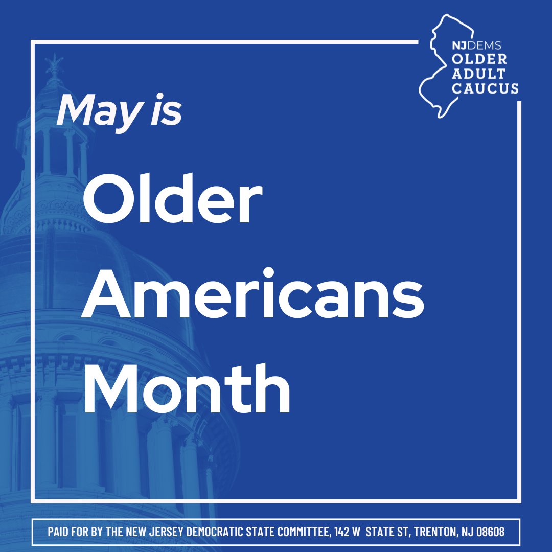 This month, we celebrate Older Americans Month. We acknowledge their immense contributions to achieve a stronger, fairer New Jersey and build a future of possibilities for new generations.
