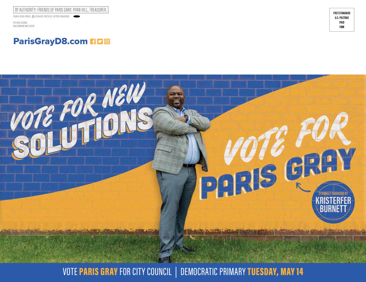 And we were proud to help elect <a href="/ParisgrayD8/">ParisgrayD8</a> to keep Baltimore moving forward.