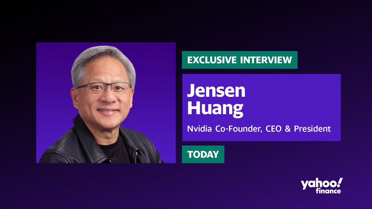 Tonight, @DanielHowley & I will speak to @nvidia's Jensen Huang following the company's blowout earnings (again). We're pumped! Check out @YahooFinance for the interview.