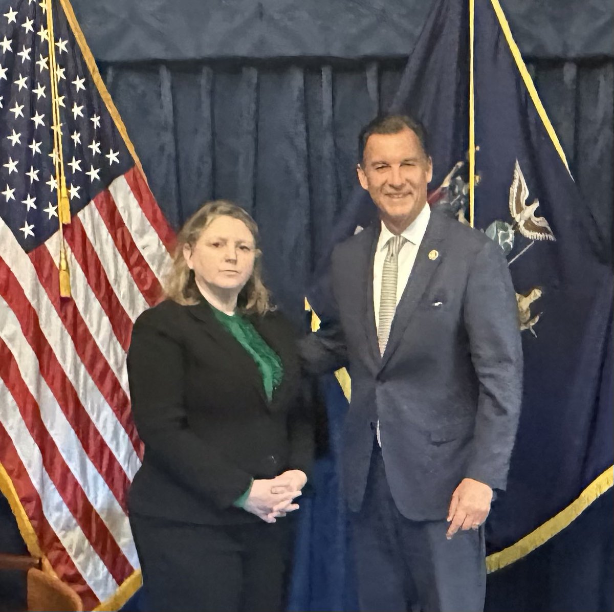 A privilege for Caoilfhionn Gallagher KC (@caoilfhionnanna) @SupportJimmyLai to meet @RepTomSuozzi today. Thank you for your leadership on human rights in #China #HongKong, your work to #FreeJimmyLai & your brilliant campaign to rename a Washington DC street in his honour. 1/