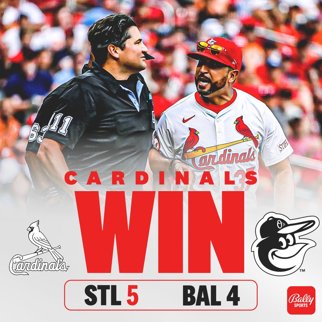 How sweep it is!!! 🧹🧹🧹 The #STLCards win three straight against the Orioles for their first sweep of 2024!