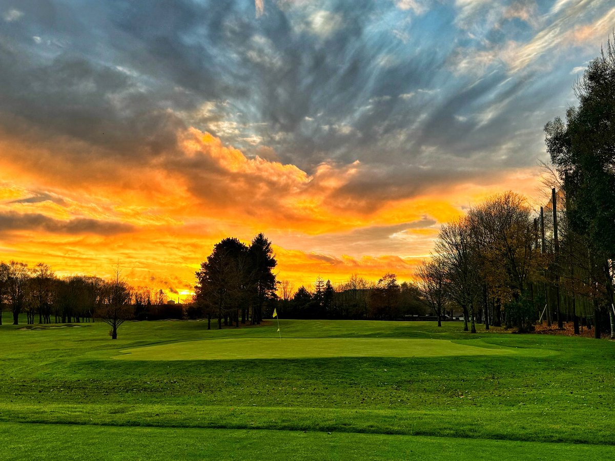 Winter sunset on the 18th.