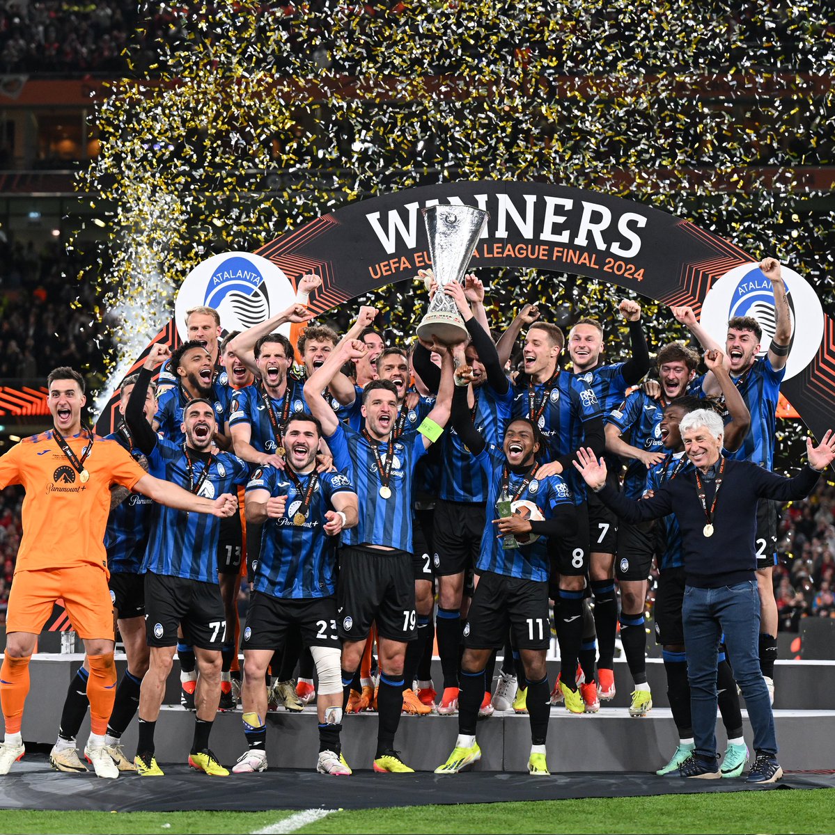 As much as tonight is about Lookman and the new generation of Atalanta, it is also for those that have been there since the early days. Rafael Toloi, Marten De Roon, Hans Hateboer, Mario Pasalic, Berat Djimsiti. Incredible servants to the club