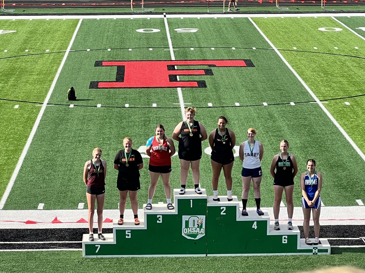 Congratulations Bree Bolden, finishing second in the shot put and qualifying for the State meet in Dayton next week.