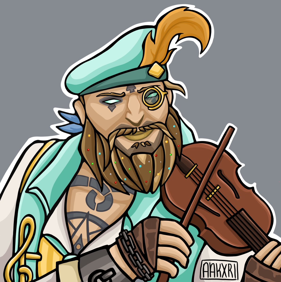 Finished portrait for <a href="/1Theturtlegoat/">TurtleGoat</a>! Thank ya for trusting me with this 💛