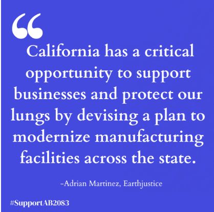 @RightToZeroCA @industriouslabs @SierraClubCA @CCEJN @CAUSE805 @votesolar @EnvCalifornia @ClimateReality @APEN4EJ @envirovoters Why do we need #AB2083 - California's Industrial Manufacturing Modernization Act?

As @LASmogGuy of @RightToZeroCA @Earthjustice  explains: