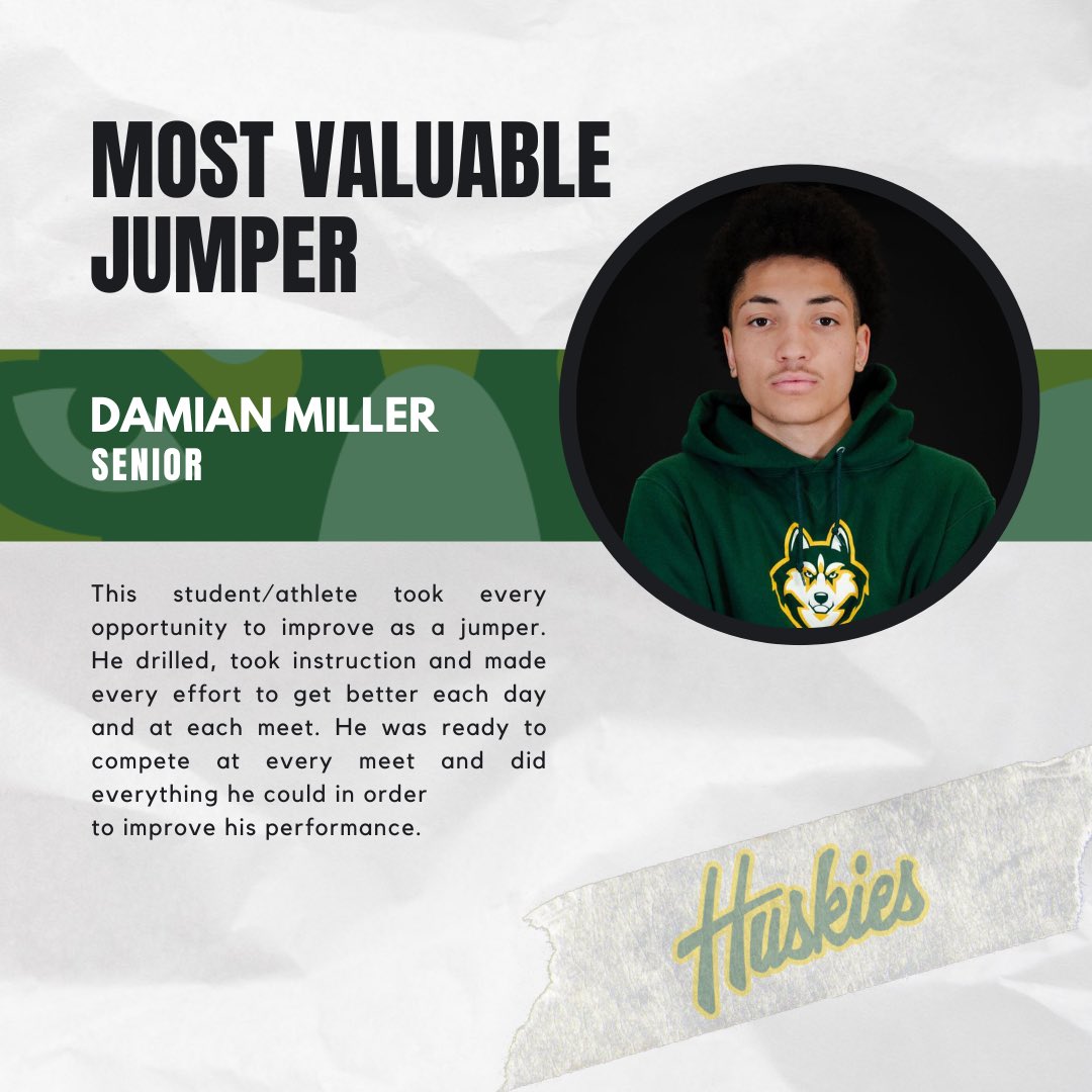 The 2024 Hoover Track and Field Most Valuable Jumper Award recognizes…🥁

▪️Damian Miller