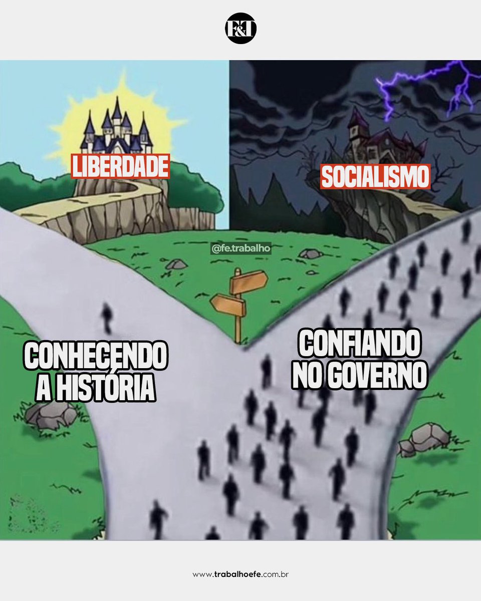 Só há dois caminhos: o da liberdade e o de dependência do governo. As consequências de cada um nós já conhecemos através da história. -- #liberdade #socialismo #comunismo #historia #governo #estado #mercado #economia