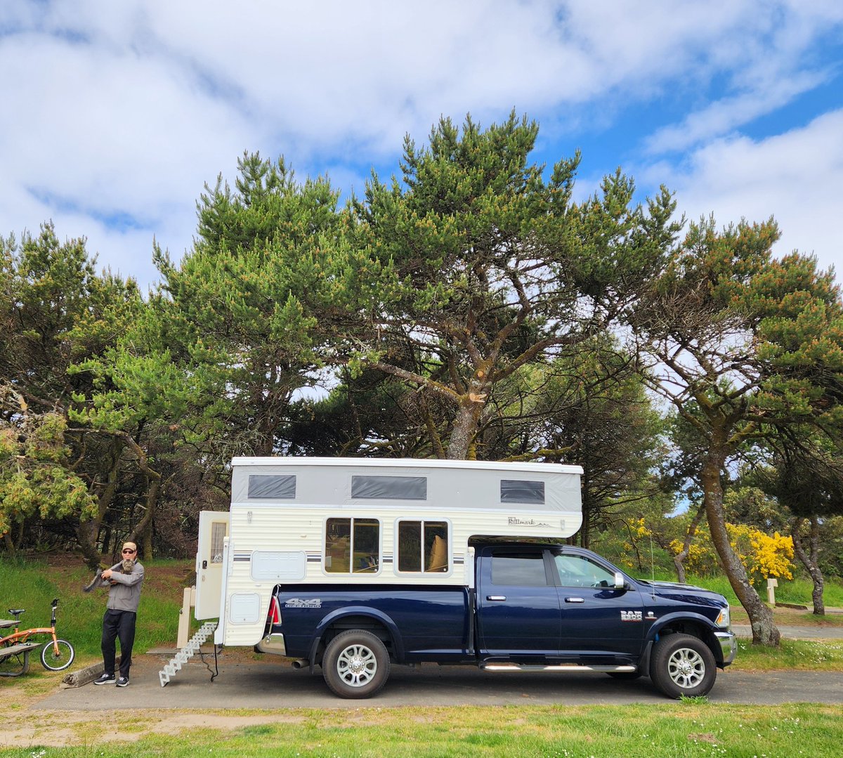 My favorite escape from the corruption. I can hear the roar of the Pacific Ocean from our Oregon coast campsite.