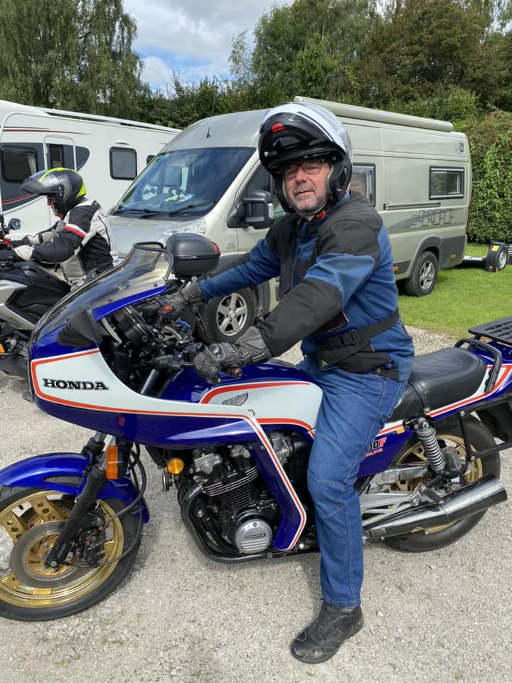 The CB1100F of Steve Doyle. Oh, and Steve Doyle too! #classicbikeshows #motorcycle #motorbike #motorcyclelife #classicmotorcycle #classicbike #motorcycleclub #classicmotorcycles #motorbikelife #classicbikes #motorcycleevent