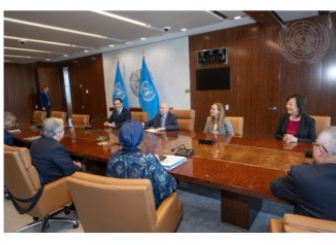 I had an important meeting with Secretary General of the United Nations, the DSG Amina Mohammed, the Chef de Cabinet,Courtney Rattery, the Head of DESA, Liu Zhenmin. I was accompanied by Silvia Neira, Vicepresident GIA; Frances West ,Frances WEST&amp;CO and David Evangelista of SOI