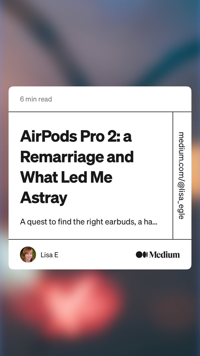 chickybus's tweet image. *New* post: “#AirPods Pro 2: a Remarriage and What Led Me Astray” surl.li/tvvfs #Apple #earbuds #shopping #airpodspro2